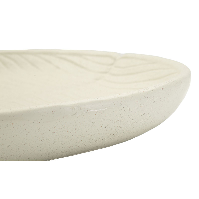 Vide poche minimaliste Feuille Résine Blanc crème Nervuré Stons 