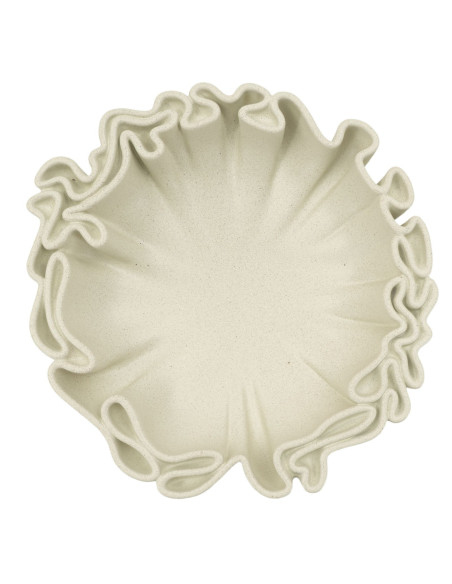 Grand Vide poche Corolle Organique 40 cm Résine Blanc crème Stons 