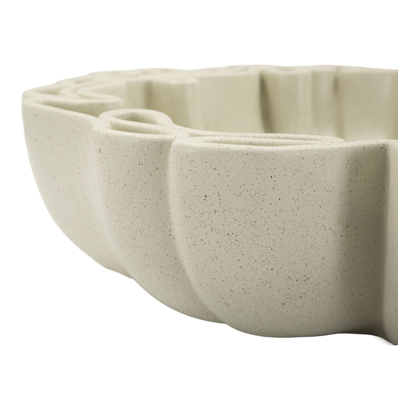 Grand Vide poche Corolle Organique 40 cm Résine Blanc crème Stons 