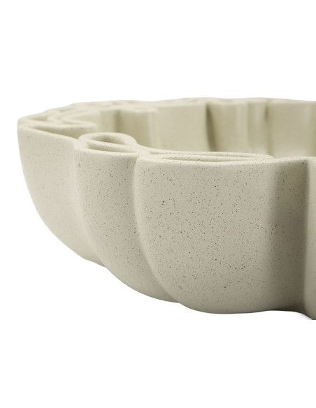 Grand Vide poche Corolle Organique 40 cm Résine Blanc crème Stons 