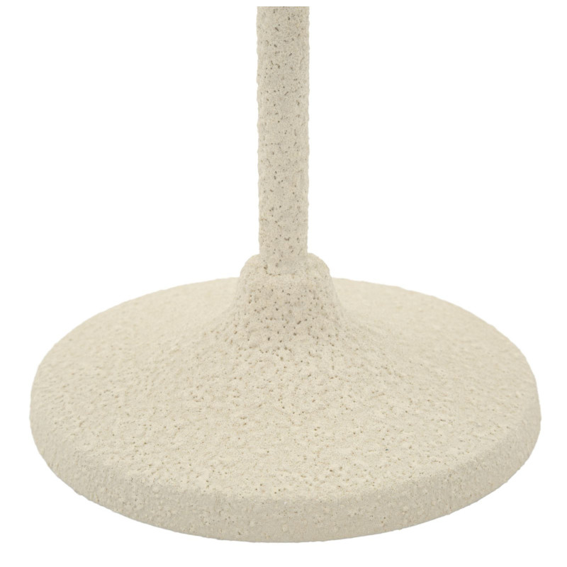 Bougeoir moderne Pomme de pin Hauteur 22 cm Métal Blanc crème Dune 
