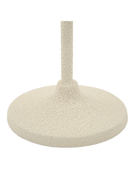 Bougeoir moderne Pomme de pin Hauteur 22 cm Métal Blanc crème Dune 