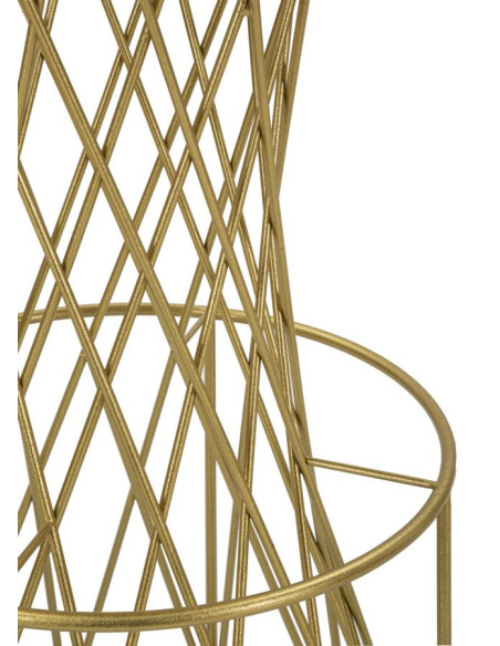 Table de bar haute moderne chic Ronde 2 personnes Verre Noir Métal Doré Tower 