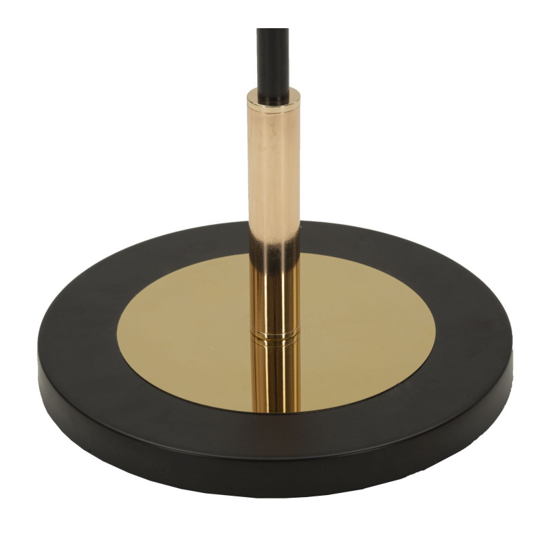 Grand Lampadaire sur pied rétro chic Hauteur 168 cm Verre Blanc Métal Doré Noir Vintage 