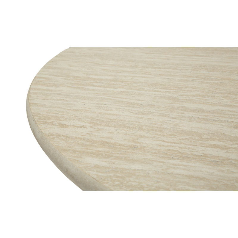 Table à manger moderne Ronde 4 personnes Bois MDF Naturel Métal Vert Stoccolma 