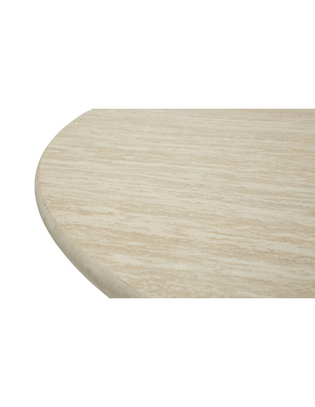 Table à manger moderne Ronde 4 personnes Bois MDF Naturel Métal Vert Stoccolma 