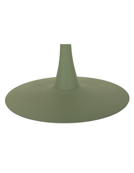 Table à manger moderne Ronde 4 personnes Bois MDF Naturel Métal Vert Stoccolma 