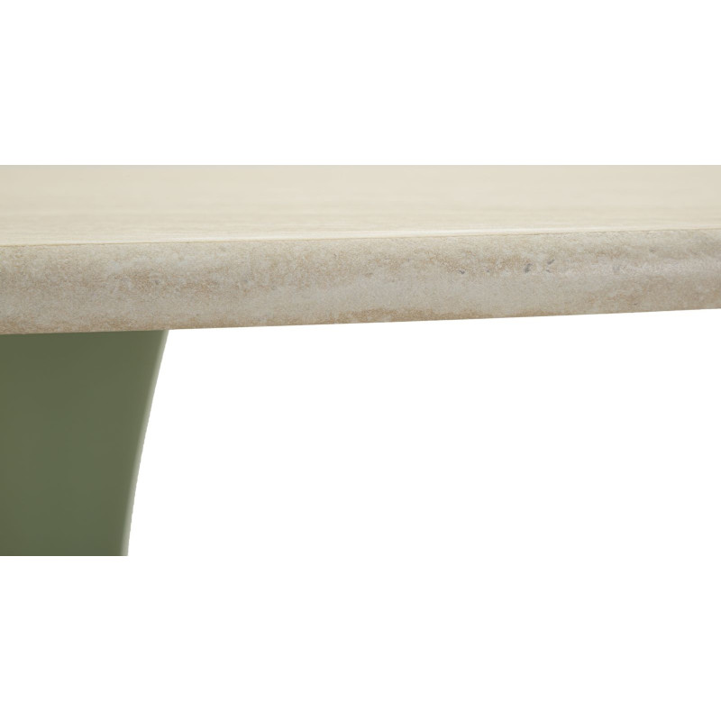 Table à manger moderne Ronde 4 personnes Bois MDF Naturel Métal Vert Stoccolma 