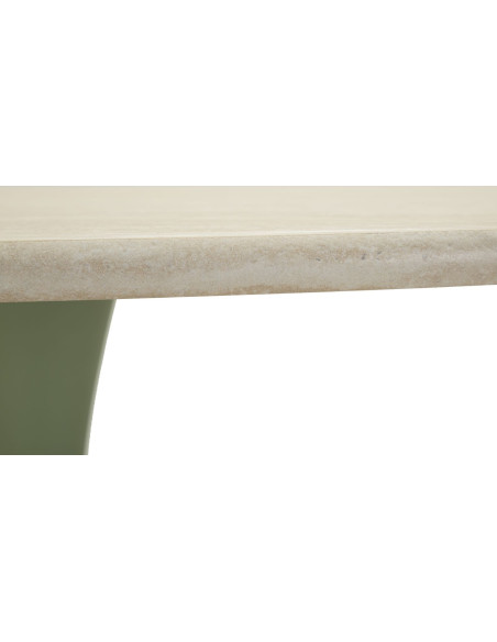 Table à manger moderne Ronde 4 personnes Bois MDF Naturel Métal Vert Stoccolma 