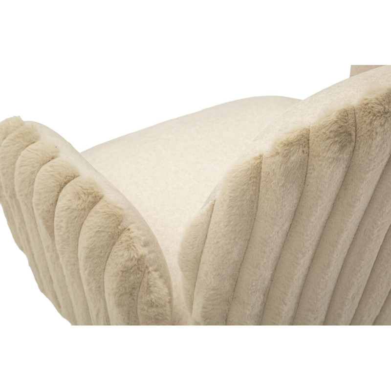 Fauteuil de table moderne chic Velours Vert Côtelé Métal Blanc crème Stoccolma (Lot de 2) 