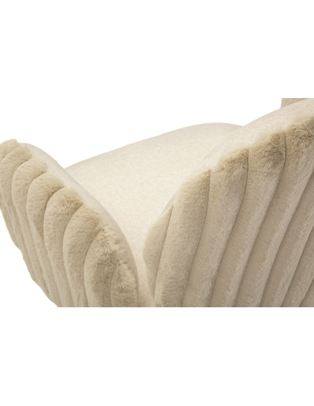 Fauteuil de table moderne chic Velours Vert Côtelé Métal Blanc crème Stoccolma (Lot de 2) 