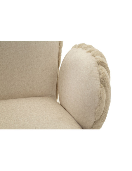 Fauteuil de table moderne chic Velours Vert Côtelé Métal Blanc crème Stoccolma (Lot de 2) 