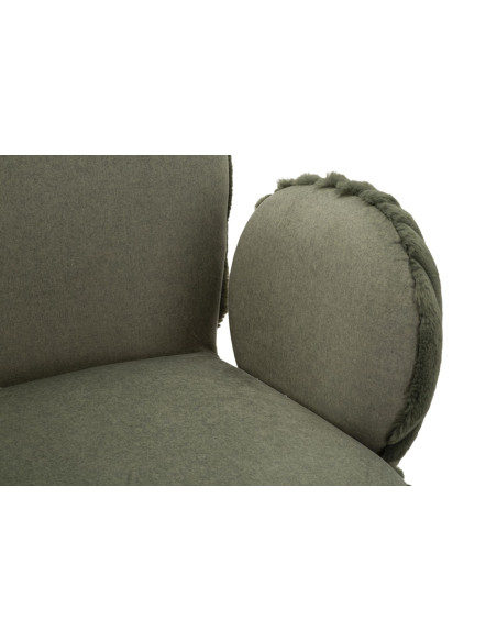 Fauteuil de table moderne chic Velours Vert Côtelé Métal Vert Stoccolma (Lot de 2) 