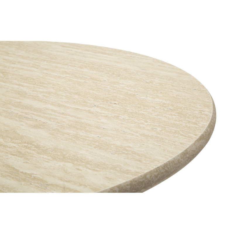 Table de bar haute moderne Ronde 2 personnes Bois MDF Naturel Métal Vert Alaska 