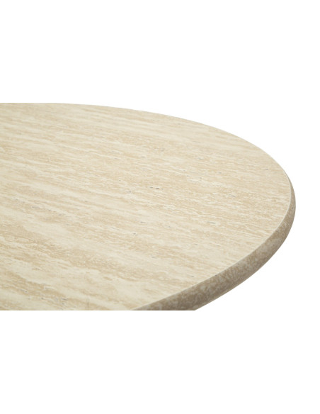 Table de bar haute moderne Ronde 2 personnes Bois MDF Naturel Métal Vert Alaska 