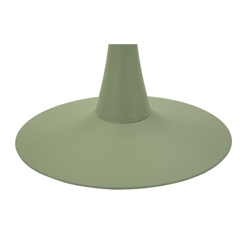 Table de bar haute moderne Ronde 2 personnes Bois MDF Naturel Métal Vert Alaska 