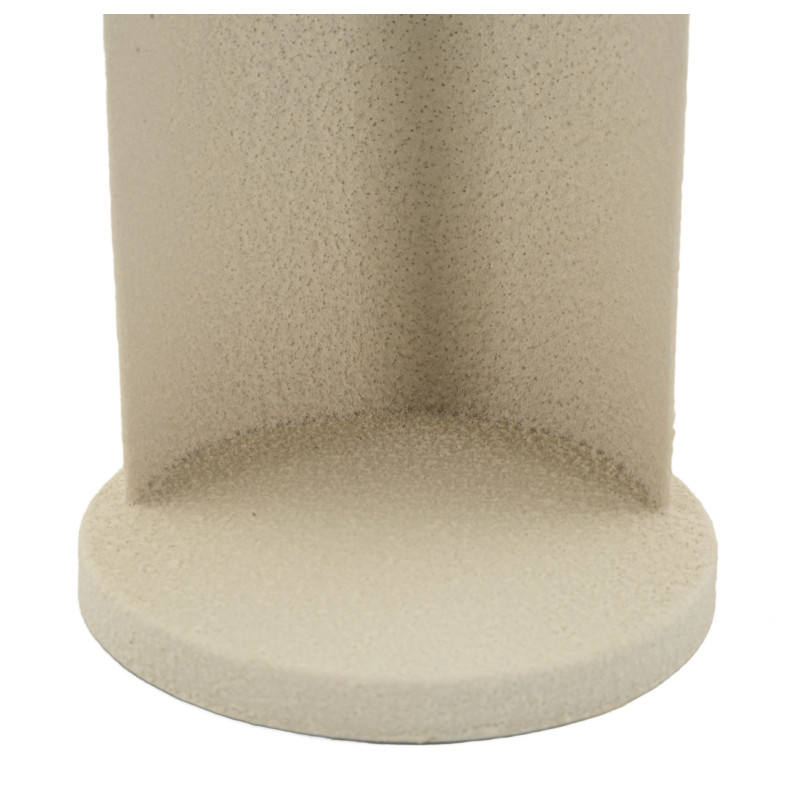 Bougeoir moderne Ange abstrait Hauteur 30 cm Métal Blanc crème Dune 