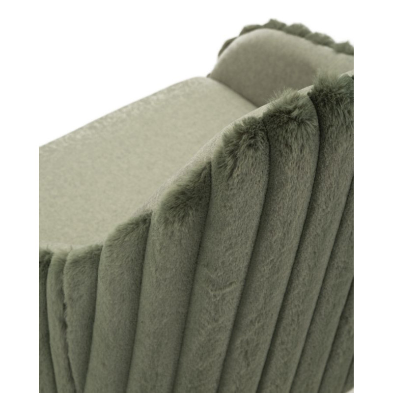 Tabouret de bar moderne chic Velours Côtelé Métal Vert Alaska (Lot de 2) 