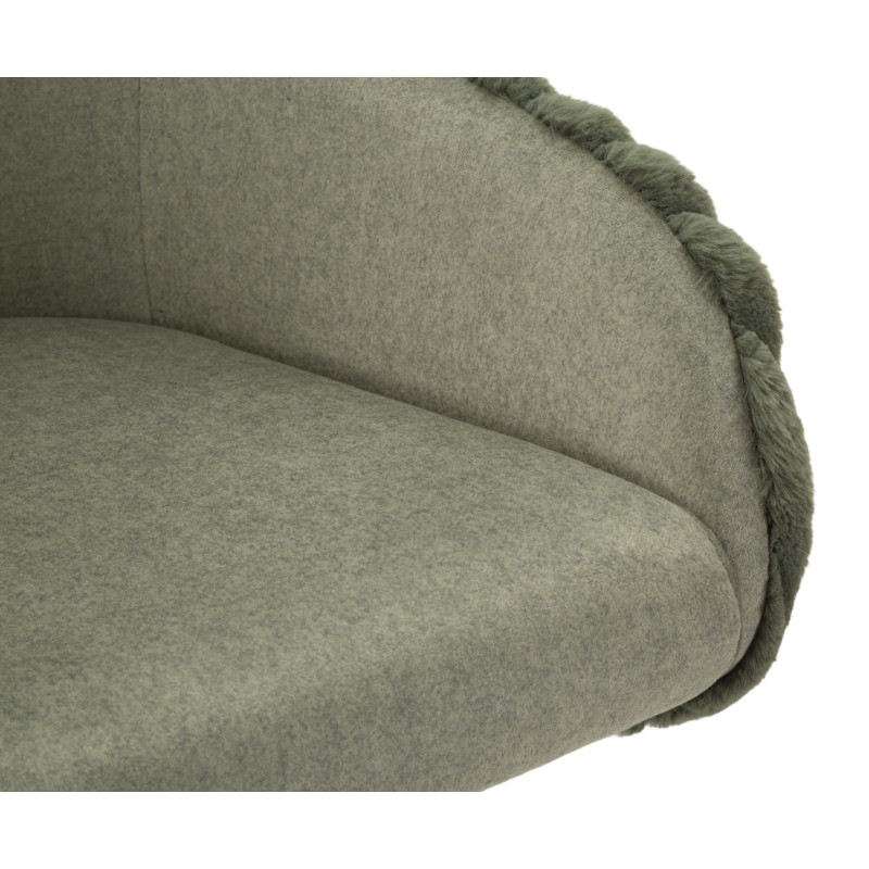 Tabouret de bar moderne chic Velours Côtelé Métal Vert Alaska (Lot de 2) 