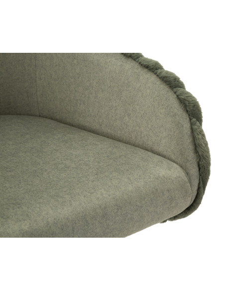 Tabouret de bar moderne chic Velours Côtelé Métal Vert Alaska (Lot de 2) 