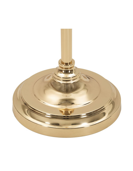 Grand Lampadaire sur pied moderne chic Hauteur 160 cm Métal Doré Tissu Blanc Gipsy 