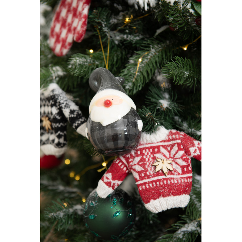 Suspension de Noël Père Noël Nez brillant XL en Résine Noir - 2