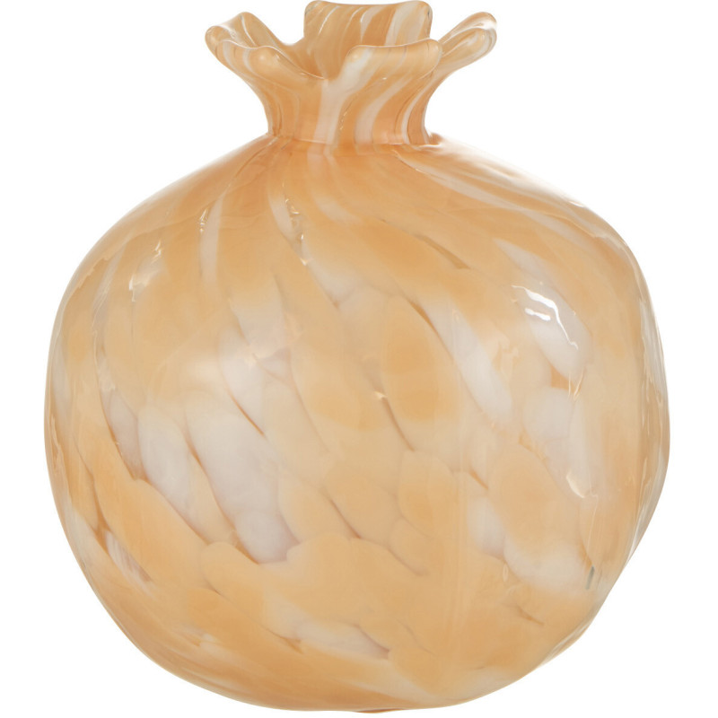 Vase Rond Mélissa Hauteur 10 cm en Verre Beige - 1