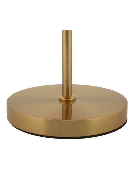 Grande Lampe à poser rétro chic style années 70 Hauteur 53 cm Verre Orange Métal Doré Oldy 