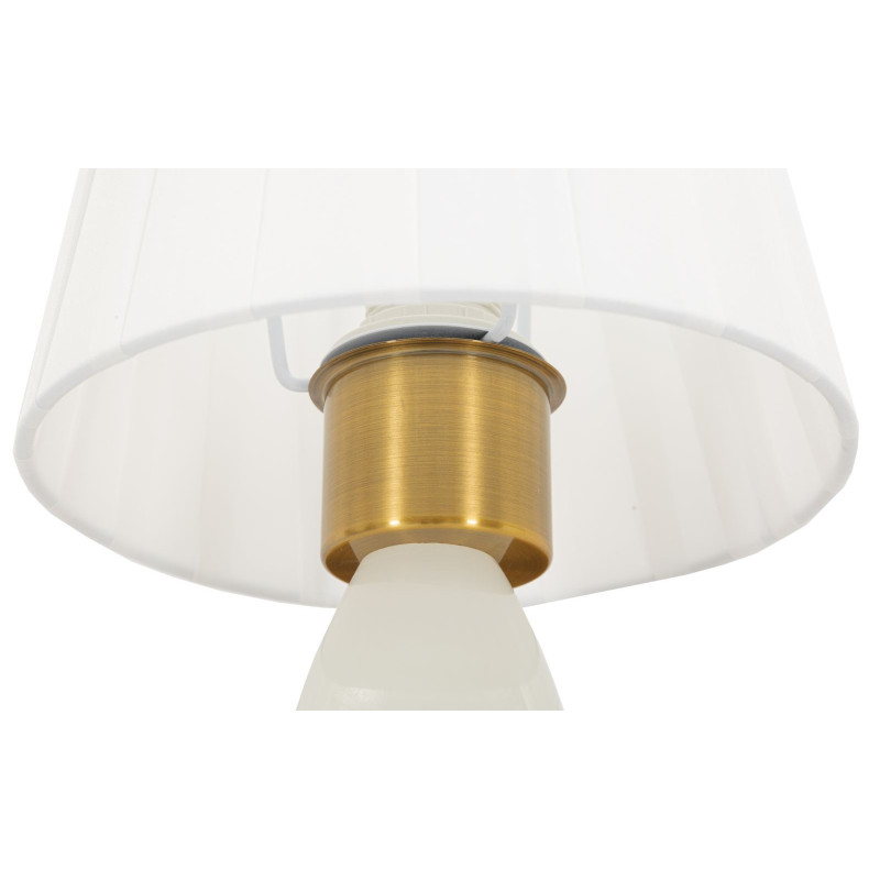Grande Applique murale classique chic Hauteur 46 cm Métal Doré Tissu Blanc Budapest 