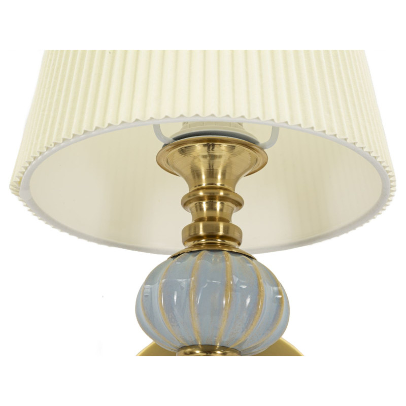Grande Applique murale hôtel chic Hauteur 57 cm Métal Doré Tissu Blanc Verre Transparent Varsavia 