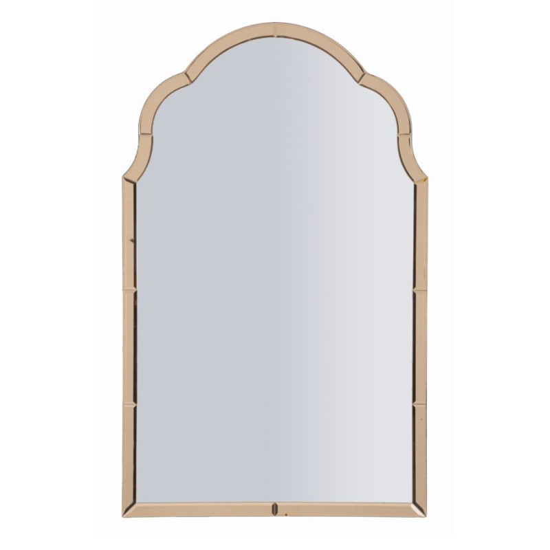 Grand Miroir mural oriental chic Arc 62x100 Bois MDF Rose Tangeri 