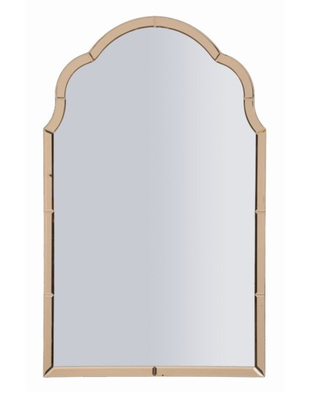Grand Miroir mural oriental chic Arc 62x100 Bois MDF Rose Tangeri 
