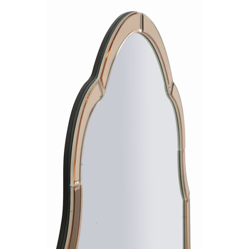 Grand Miroir mural oriental chic Arc 62x100 Bois MDF Rose Tangeri 