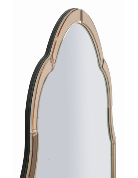 Grand Miroir mural oriental chic Arc 62x100 Bois MDF Rose Tangeri 