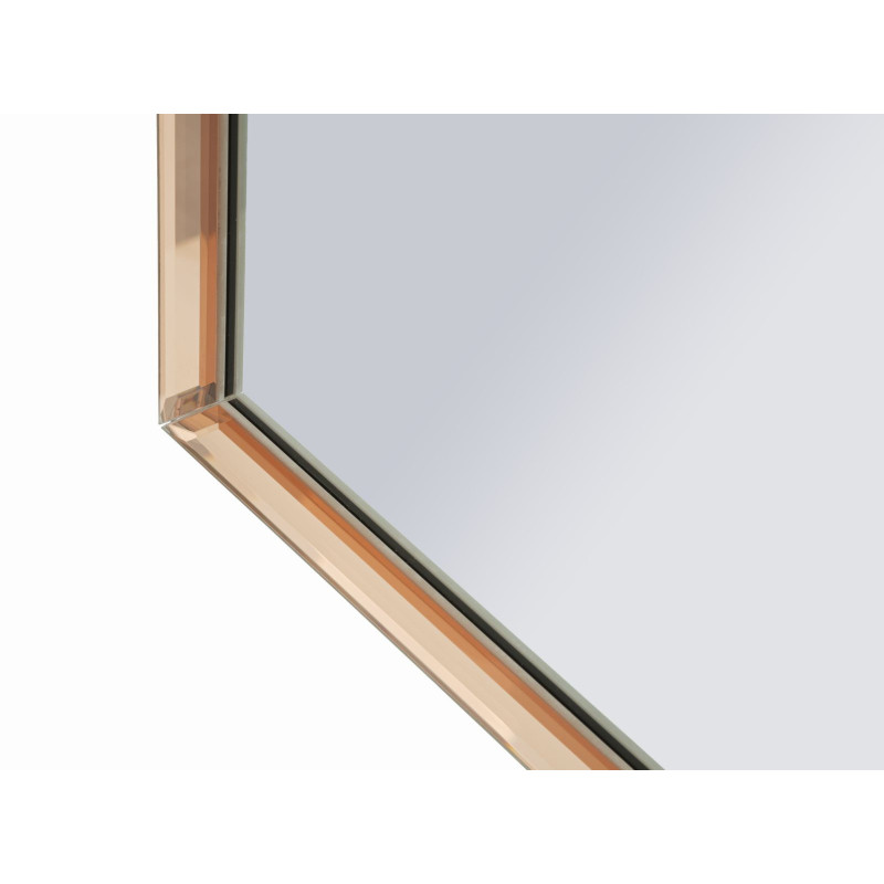Grand Miroir mural oriental chic Arc 62x100 Bois MDF Rose Tangeri 
