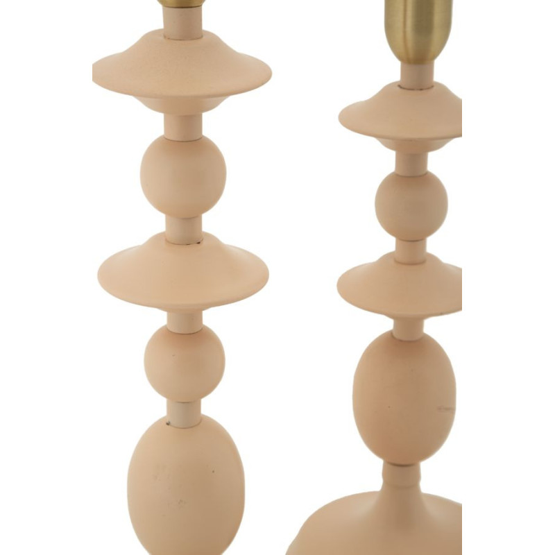 Bougeoir original moderne Métal Rose Doré Gemini (Lot de 2) 