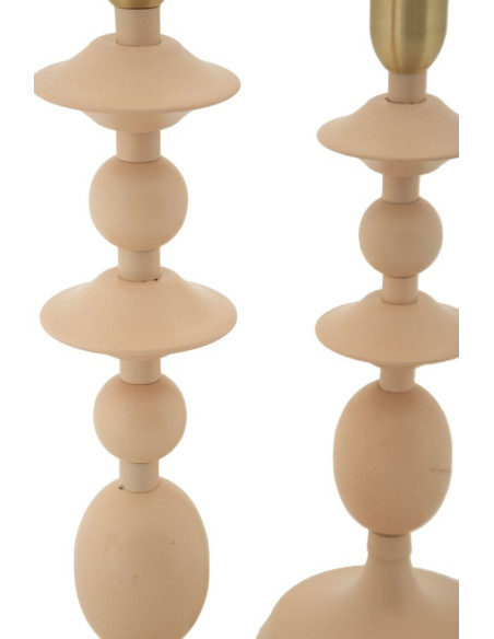 Bougeoir original moderne Métal Rose Doré Gemini (Lot de 2) 