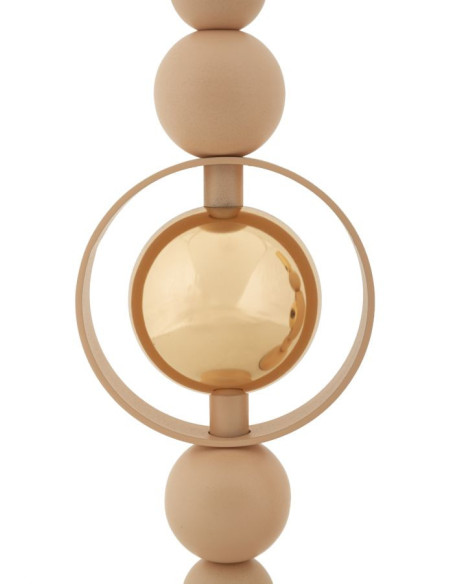 Bougeoir design chic Métal Rose Doré Verre Transparent Saturno (Lot de 2) 