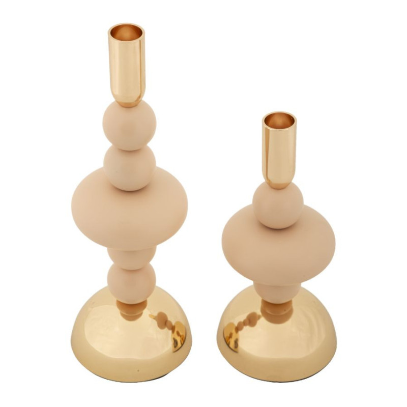 Bougeoir original chic Métal Rose Doré Galaxy (Lot de 2) 