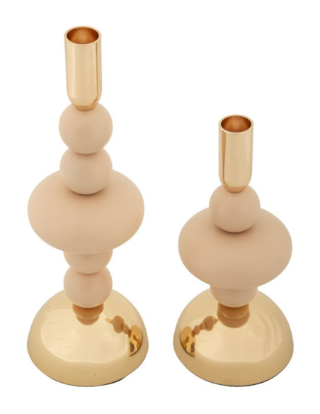 Bougeoir original chic Métal Rose Doré Galaxy (Lot de 2) 