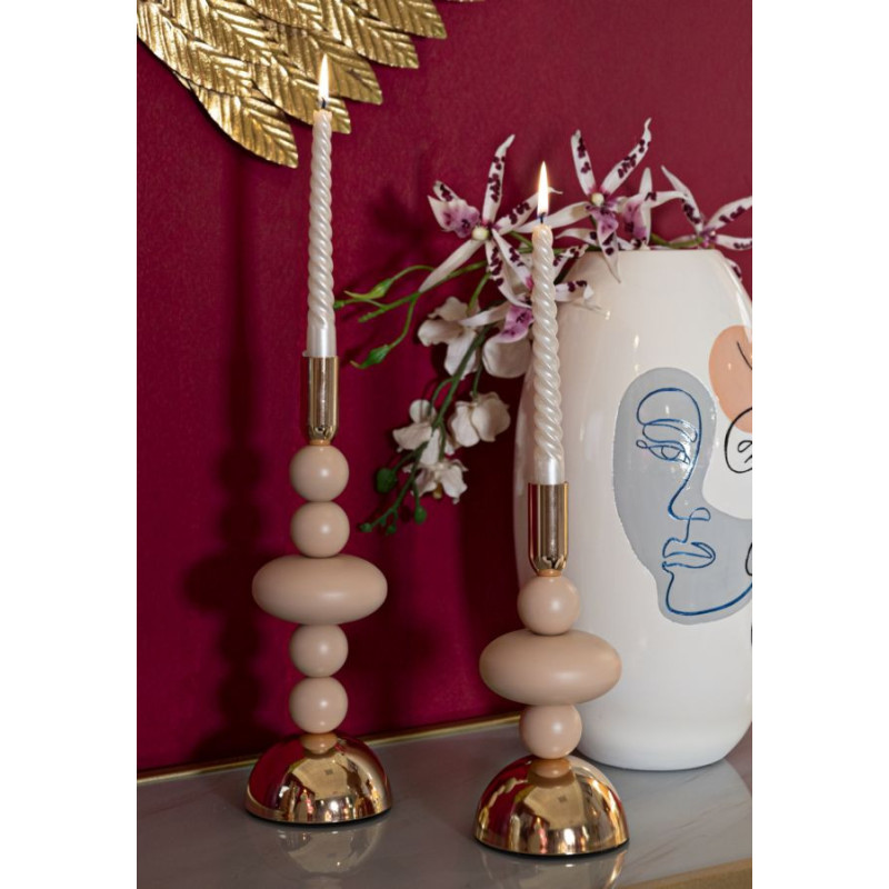 Bougeoir original chic Métal Rose Doré Galaxy (Lot de 2) 