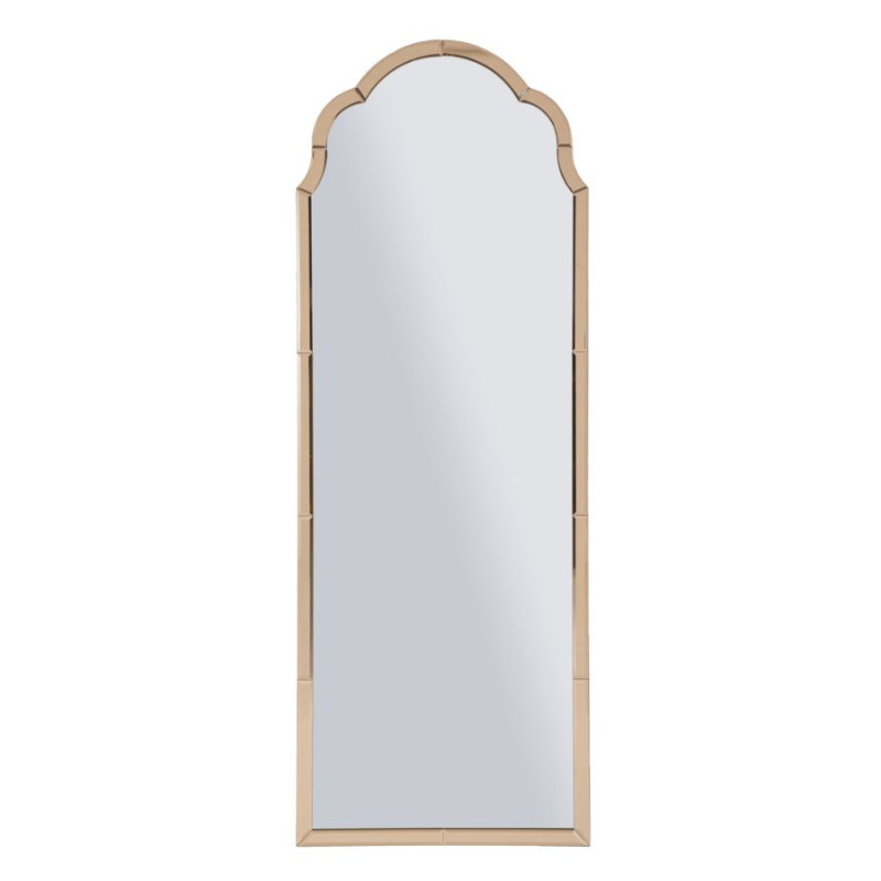 Grand Miroir mural oriental chic Arc 55x150 Bois MDF Rose Tangeri 