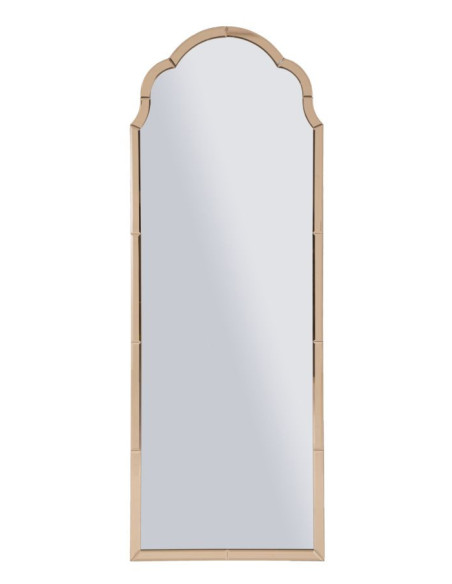 Grand Miroir mural oriental chic Arc 55x150 Bois MDF Rose Tangeri 
