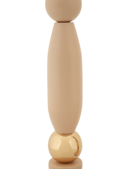 Bougeoir moderne chic Métal Rose Doré Strek (Lot de 2) 