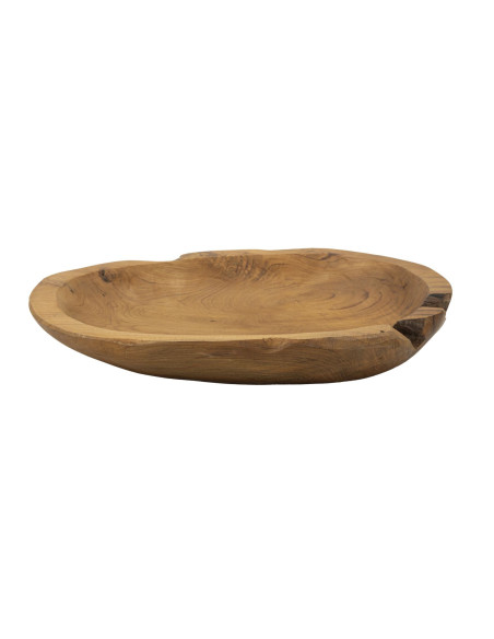 Grand Centre de table ethnique chic Organique 43 cm Bois de teck recyclé Naturel Tipisan 