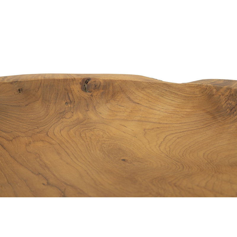 Grand Centre de table ethnique chic Organique 43 cm Bois de teck recyclé Naturel Tipisan 