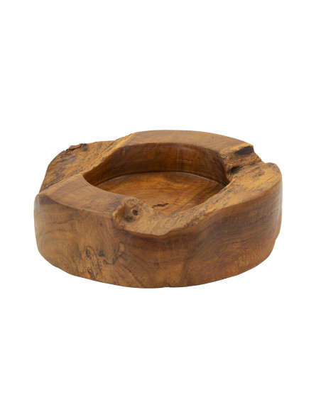 Vide poche ethnique chic Organique 21 cm Bois de teck recyclé Naturel Erusi 
