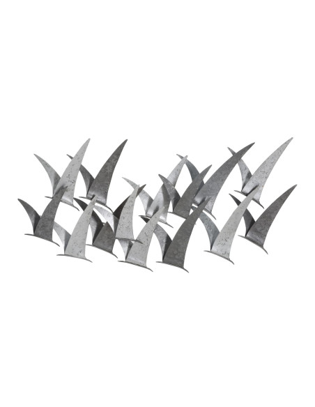 Décoration murale industrielle chic Oiseaux 93x47 Métal Gris Gabbiani 