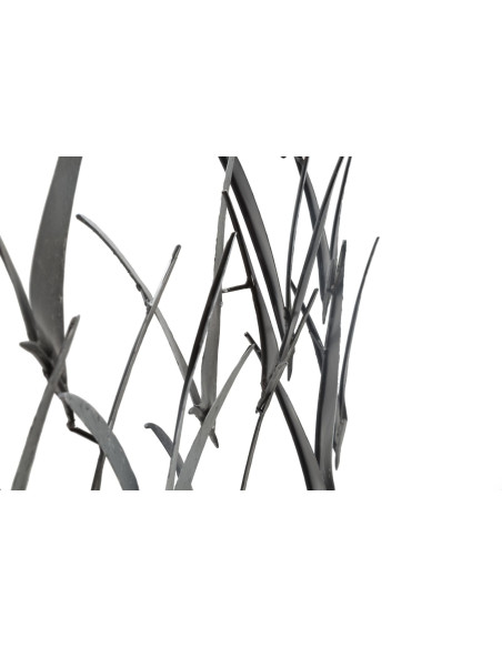 Décoration murale industrielle chic Oiseaux 93x47 Métal Gris Gabbiani 