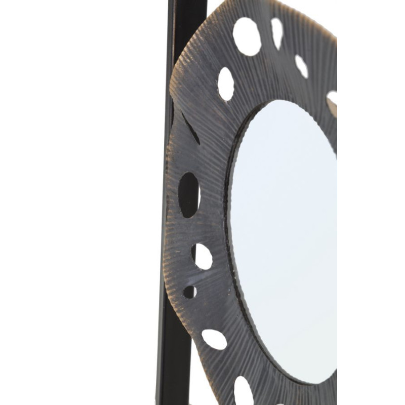 Décoration murale moderne Miroirs 31x90 Métal Doré Noir Bleu Gloty 